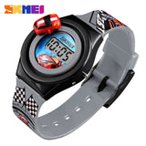 New 2019 SKMEI Cartoon Car Children's Watch Fashion Digital Electronic Children Watch Creative Cartoon Student Watch Boy Child