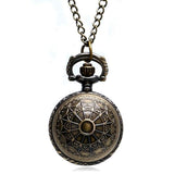 Retro Steampunk Smooth Snitch Ball Shaped Quartz Pocket Watch Fashion Sweater Angel Wings Necklace Chain Gifts for Men Women kid