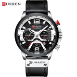 CURREN Casual Sport Watches for Men Blue Top Brand Luxury Military Leather Wrist Watch Man Clock Fashion Chronograph Wristwatch