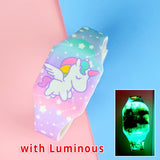 2020 Luminous Kids Watches Girls Cartoon Pattern LED Boys Watch Silicone Strap Reloj Infantil Wristwatches