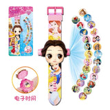 Children Watch The 3D Projection Cartoon Ultraman Spiderman Ironman Princess Digital Watches Kids Watches Toy