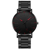 2021 Minimalist Men's Fashion Ultra Thin Watches Simple Men Business Stainless Steel Mesh Belt Quartz Watch Relogio Masculino
