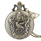 Retro Bronze watches School H Quartz Pocket Watch Analog Necklace Pendant Chain Women Mens relogio Montres with Gifts Accessory